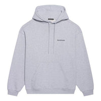 Men's Balenciaga FW21 Logo Printing Long Sleeves Gray 600583TIV841167