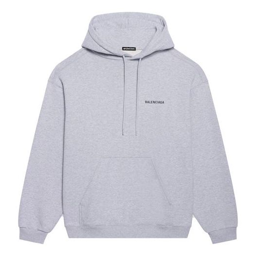 Men's Balenciaga FW21 Logo Printing Long Sleeves Gray 600583TIV841167