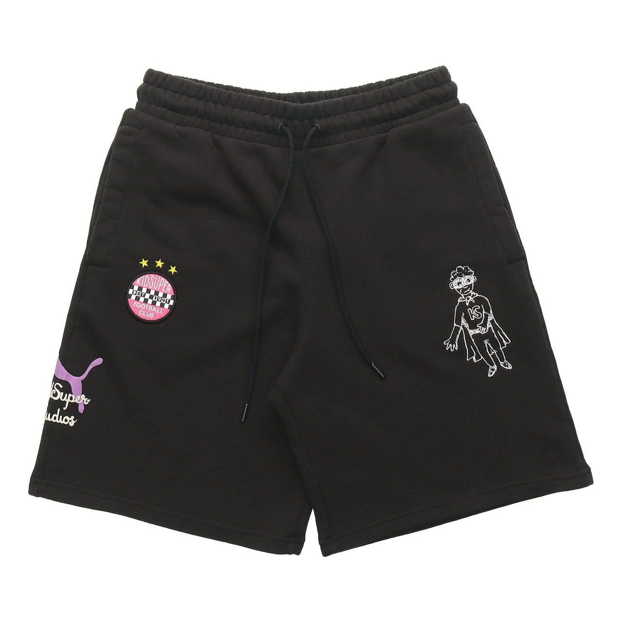 PUMA x Kidsuper Studios Shorts 'Black White Purple Pink' 530551-01
