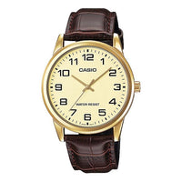 CASIO Sports Quartz Waterproof Mens Gold Analog MTP-V001GL-9B