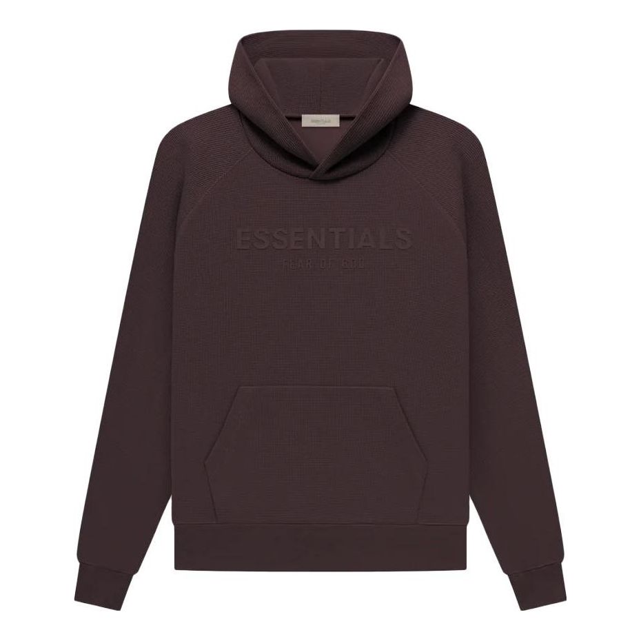 هودي وافل راجلان من Fear of God Essentials SS23 "Plum Purple" FOG-SS23-036