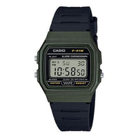 CASIO Waterproof Unisex Mens Black/Green Digital F-91WM-3A
