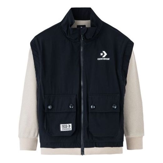 (GS) Converse Full Zip Jacket 'Black White' CV2312029GS-001