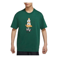 Nike SB Skateboard Entertainment Print Sports Crewneck Short Sleeve Men's Green DJ1225-341