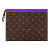 LOUIS VUITTON Pochette Voyage MM Monogram Macassar Canvas 'Violet' M82859