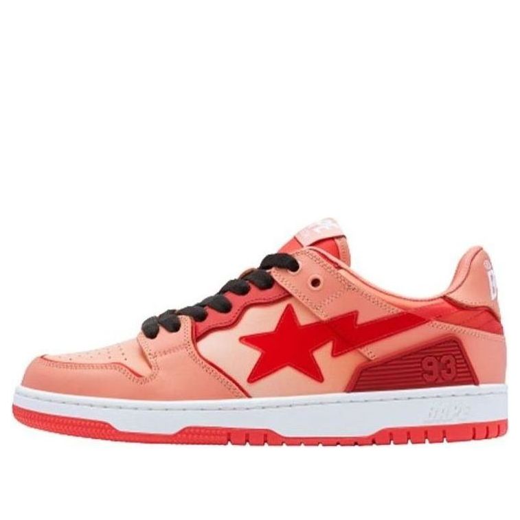A BATHING APE SK8 Sta Leather Low 'Pink' 1I70-191-021-PINK