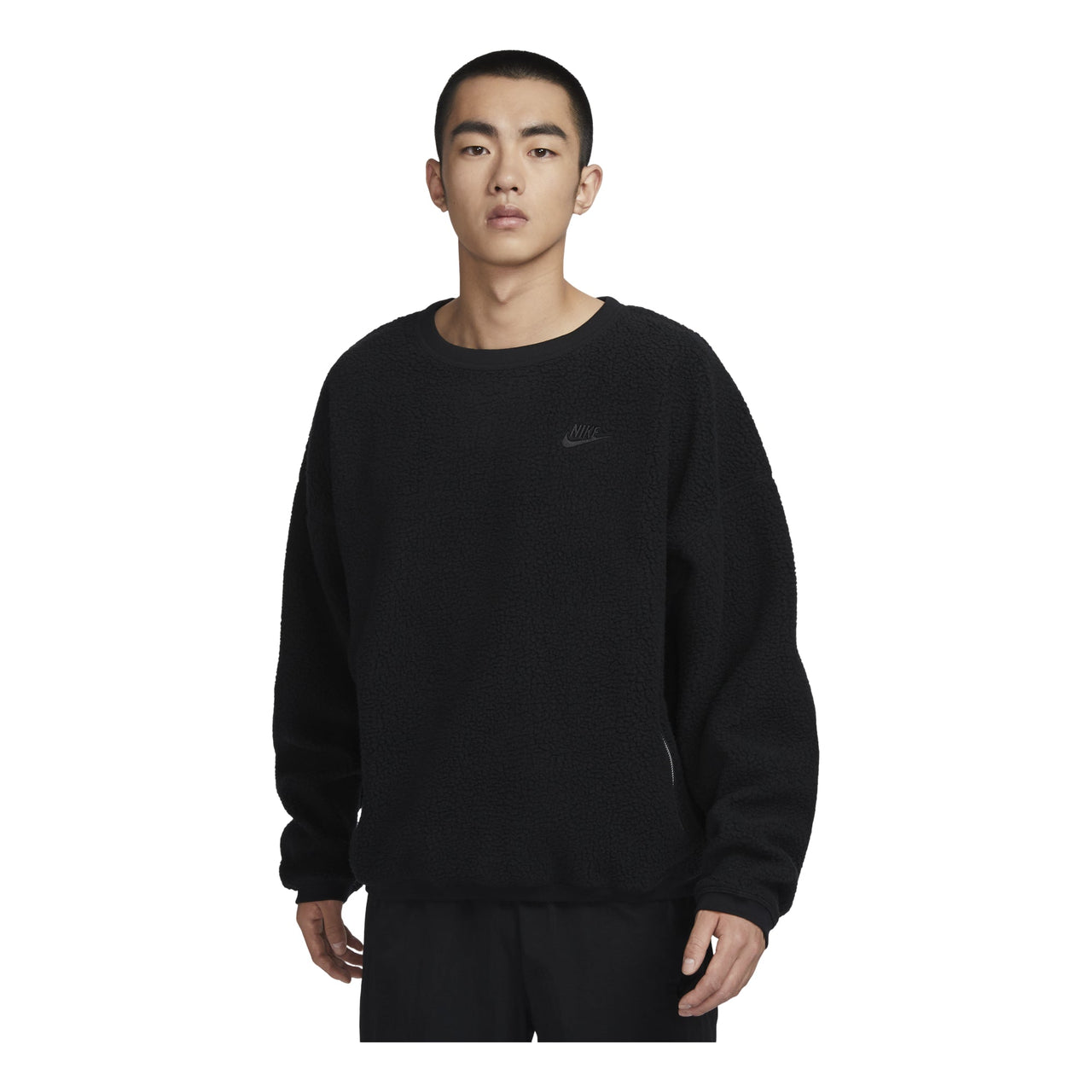 Nike Club Fleece Winterized Crew 'Black' FB8379-010