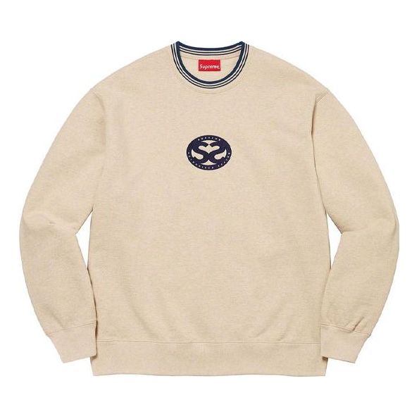 Supreme Double S Crewneck 'Beige Black' SUP-SS22-651