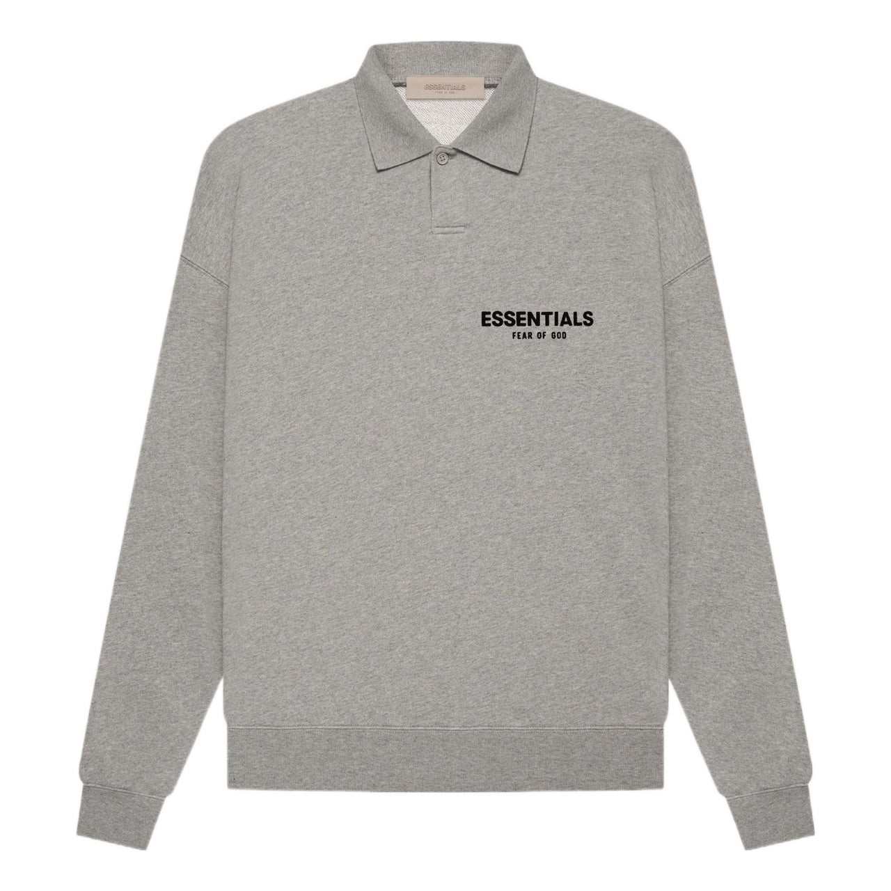 Fear of God Essentials SS22 Long Sleeve Polo Shirt 'Dark Oatmeal' FOG-SS22-522