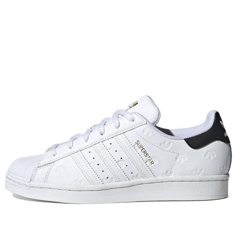 (WMNS) adidas originals Superstar 'Allover Debossed Trefoils White Black' HQ1936
