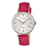 CASIO Quartz Waterproof SHEEN Sapphire Crystal Red Analog SHE-4048CGL-7AUPRD