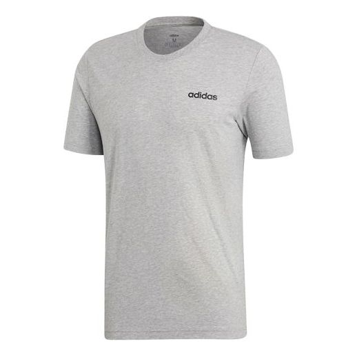 adidas E Pin tee Sports Stylish Round Neck Short Sleeve Gray DU0382