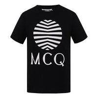 Alexander McQueen Logo Printing T-Shirt 'Black' 291571-ROT37-1000