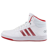 (WMNS) adidas Hoops 2.0 Mid 'White Red' FW5695