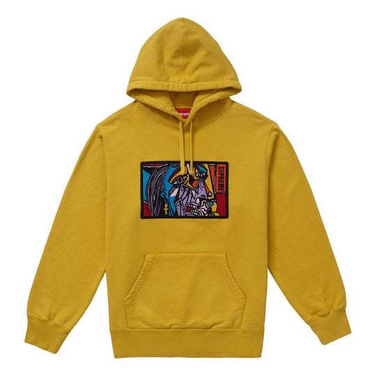 Supreme FW18 Chainstitch Hooded Sweatshirt Mustard SUP-FW18-939