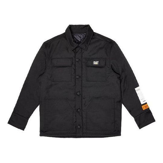 Men's HERON PRESTON X Caterpillar Long Sleeves Coach Multiple Pockets Jacket Black HMEM005F20FAB0021000