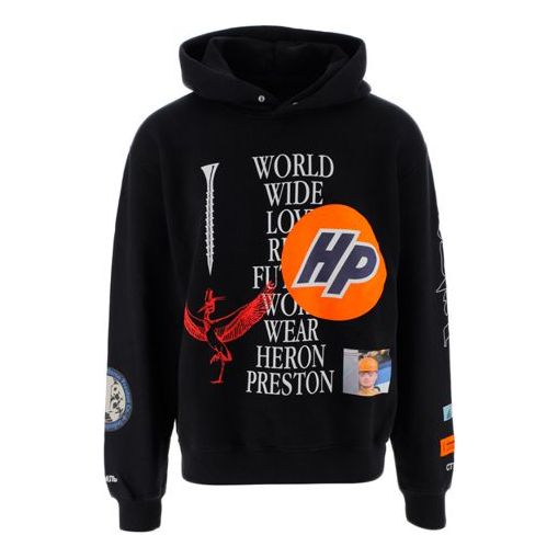 Men's HERON PRESTON Logo Printing Black HMBB011F20JER0011001