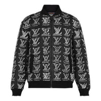 LOUIS VUITTON LV Jacquard Zipper Waist Jacket For Men Black 1A8GVC