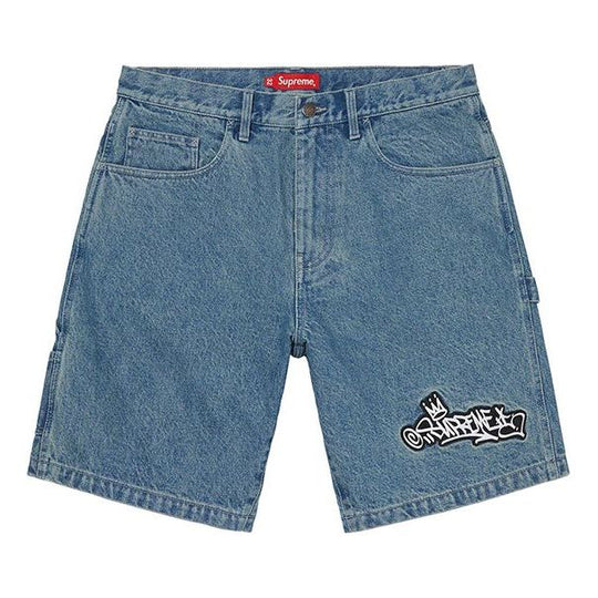Supreme SS21 Week 13 Handstyle Denim Painter Short SUP-SS21-728-BLU