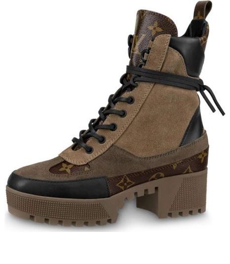 (WMNS) LOUIS VUITTON shoes Martin boots 'Gray Brown Black' 1A4XYA