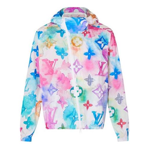LOUIS VUITTON Men s SS21 Watercolor Windbreaker Multi 1A8QZ4