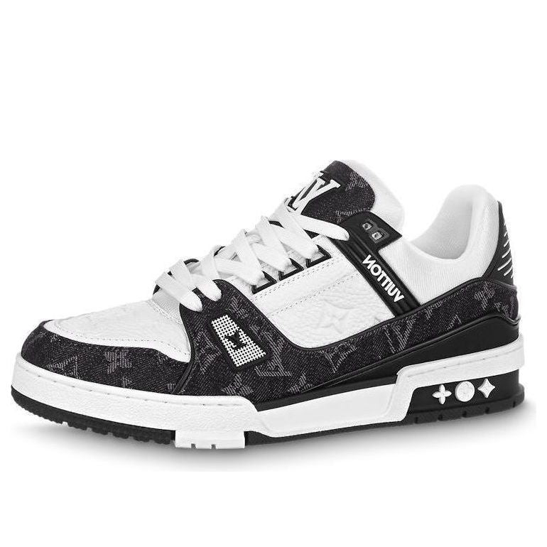(WMNS) حذاء رياضي LOUIS VUITTON LV Trainer 'أسود شبكي مونوغرام مع أبيض' 1AC2A5