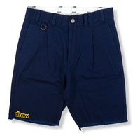 Drew House Stretch Twill Pleated Shorts 'Navy' DR-FW21-030