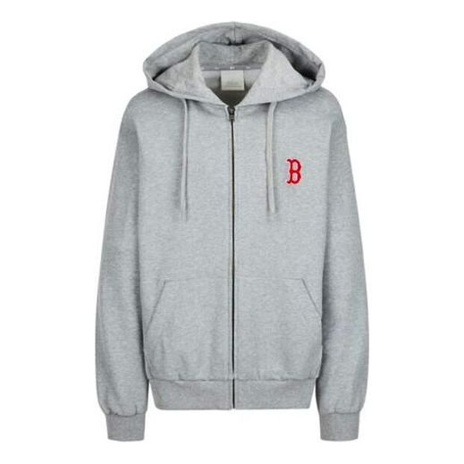 MLB x Disney Mickey Crossover Solid Color Zipper Unisex Gray 31TRK1031-43M