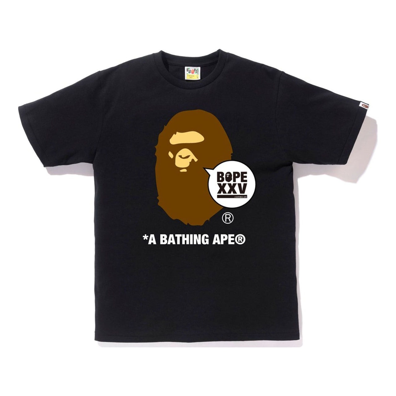 BAPE XXV Ape Head Tee Black 25 Anniversary limited Large Short Sleeve Unisex BAPE-SS18-057