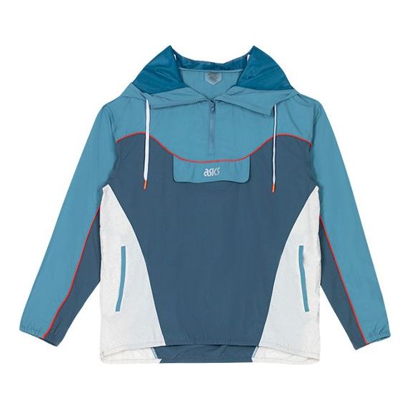 ASICS x SAYHELLO Series Contrasting Colors Zipper Jacket Couple Style Blue 2193A038-401