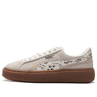(WMNS) PUMA Suede Platform Draw 'Beige White' 395904-01