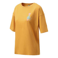 (WMNS) PUMA Printing Casual Sport Round NeckShort Sleeve Yellow 533050-37
