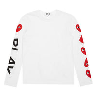 (WMNS) COMME des GARCONS PLAY 5 Hearts Long Sleeves Tee 'White' AZ-T261-051-1