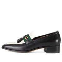 (WMNS) Gucci Loafer with Web and Interlocking G 'Black White' 674662-1W6B0-1170