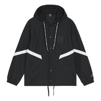 New Balance Men's New Balance Logo Alphabet Printing Contrasting Colors Hooded Jacket Black AMJ13361-BK