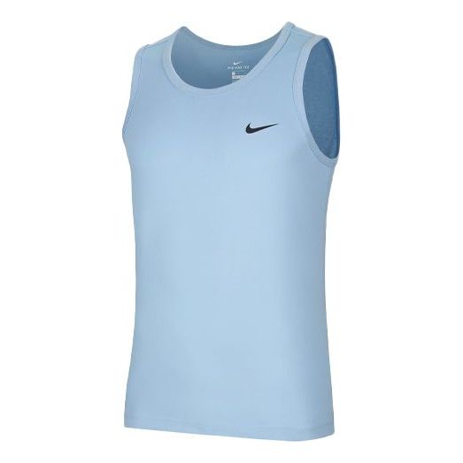 Nike Dri-fit Training Breathable Casual Sports Quick Dry Vest Blue AR6070-436