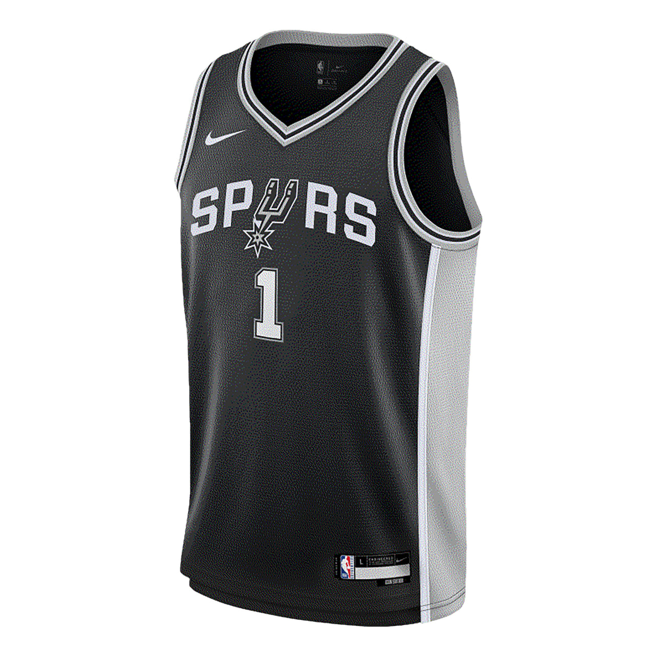 (GS) Nike NBA Victor Wembanyama San Antonio Spurs 2023/24 Icon Edition Swingman Jersey 'Black' 9Z2B7BX2P-WEM