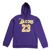 Nike NBA lakers LeBron James Basketball Sports Fleece Lined Pullover Purple AV0401-504