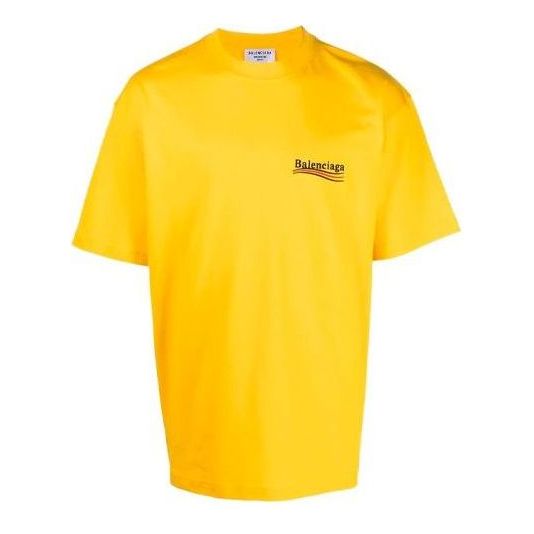Balenciaga Political Campaign T-Shirt Large Fit 'Yellow' 641655TKVJ17442