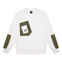 New Balance Pocket Splicing Knit Sports Round Neck Pullover Couple Style White AMT13378-IV
