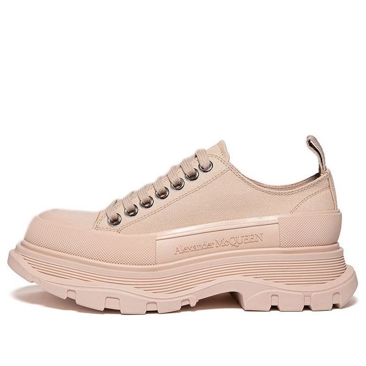 (WMNS) Alexander McQueen Tread Slick Low Lace Up 'Peach' 611705W4MV26827