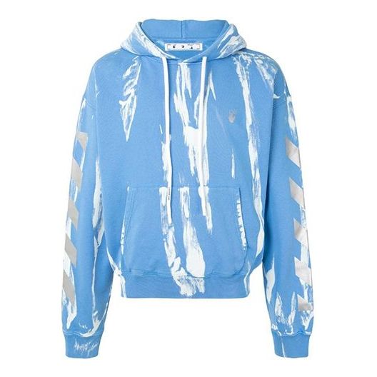 Men's Off-White Reflective Arrow Tie Dye Blue OMBB037T20FLE0160180