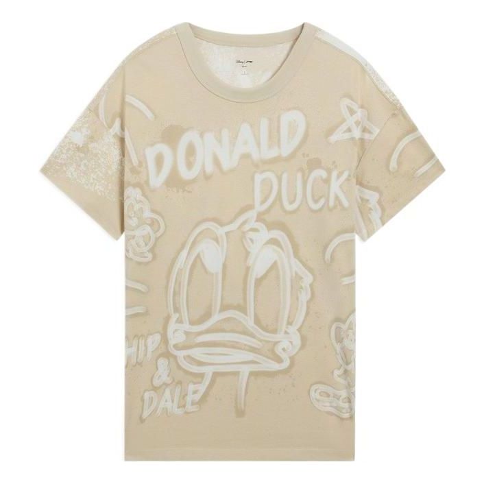 Li-Ning x Disney Donald Duck Graphic T-shirt 'Khaki' AHSS273-1
