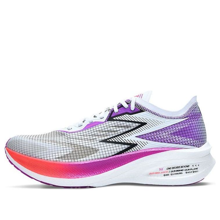 361 Degrees x Qu!k Foam Flying Flame PB Running Shoes 'White Purple' 572122229-1