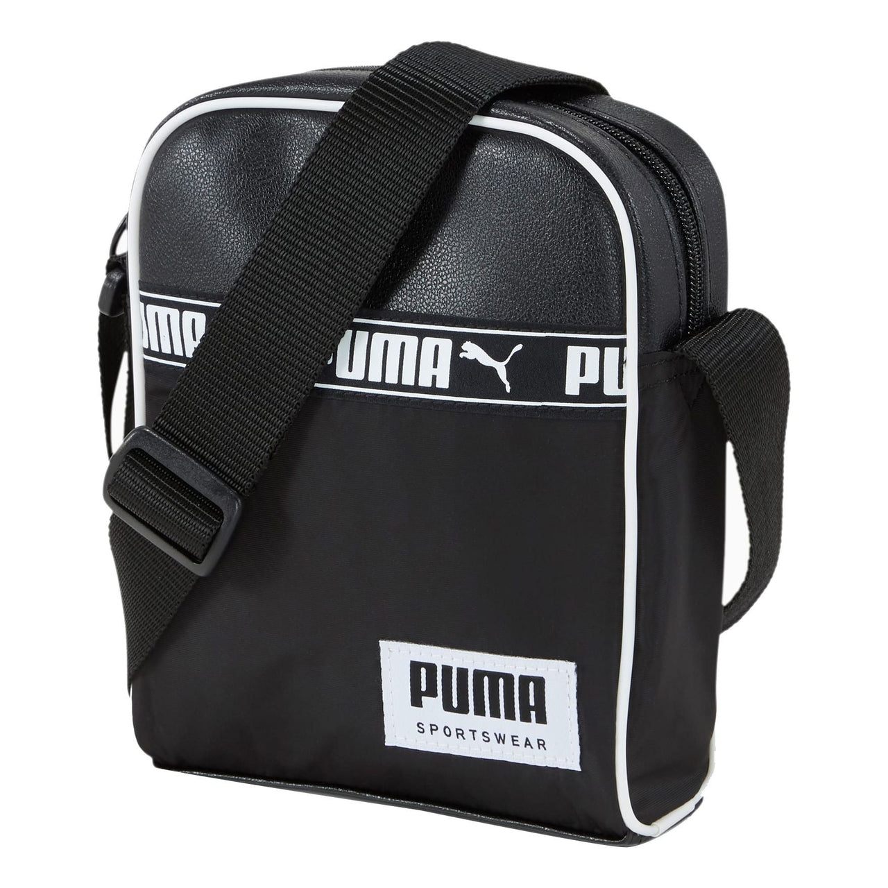 PUMA Campus Portable Shoulder Bag 'Black White' 077432-01