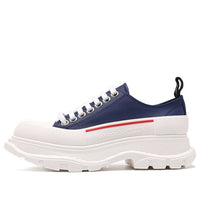 (WMNS) Alexander McQueen Tread Slick Sneakers 'Navy White Red' 702042WHZ624687