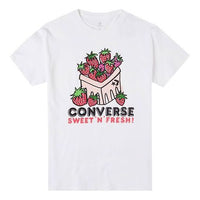 (WMNS) Converse Strawberry T-Shirts 'White' 10023029-A01