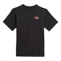 adidas originals Hj G Ss Tee Pattern Sports Round Neck Short Sleeve Black GL9981