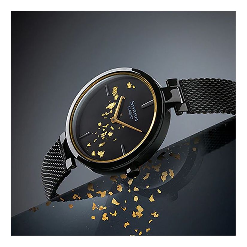 Casio Sheen Analog Watch 'Black Gold' SHE-C100BM-1AUPFJD
