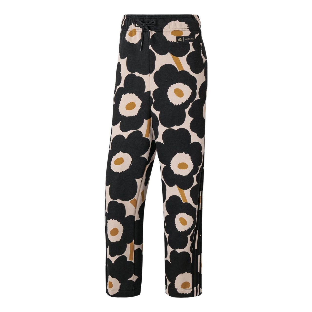 (WMNS) adidas MARIMEKKO Floral Print Straight-Leg Casual Pants Asia Sizing 'Black Beige' H57322